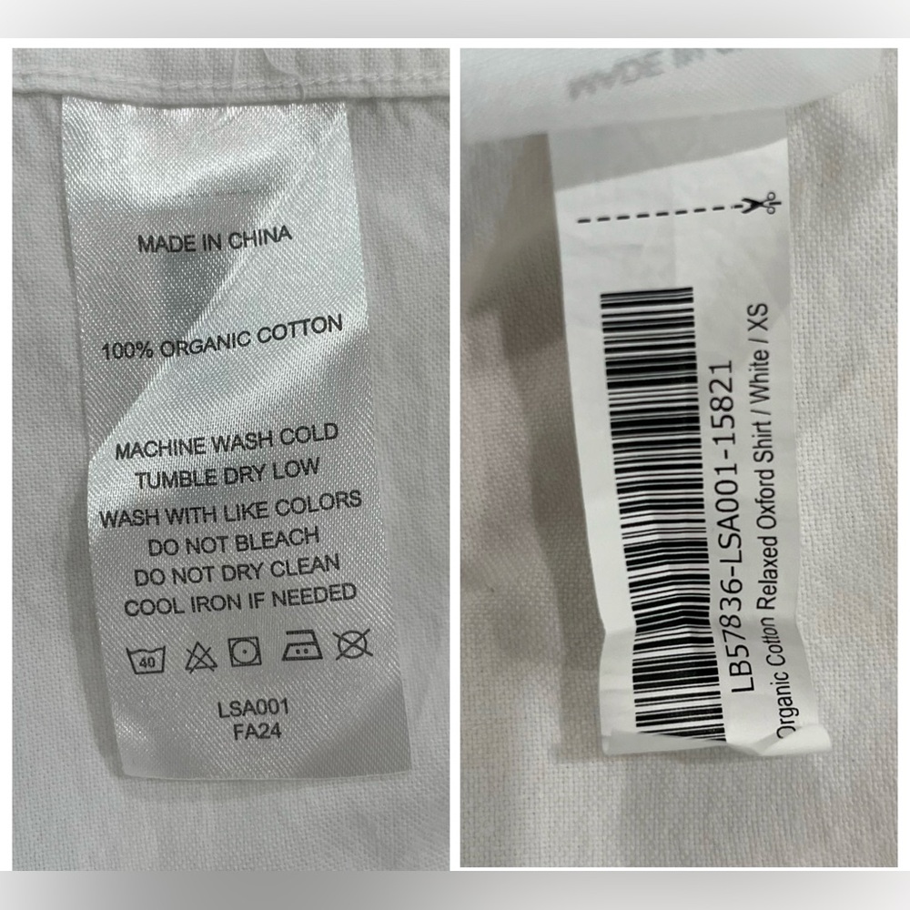 like new quince organic cotton relaxed oxford button up shirt white XS - Picture 5 of 12